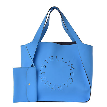 Stella McCartney Eco Alter Nappa Large East West Perforated Tote Blue 1 of 17