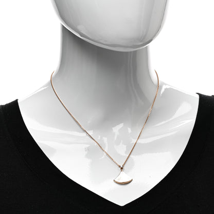 Bulgari 18K Rose Gold Diamond Mother of Pearl Divas' Dream Pendant Necklace 2 of 4