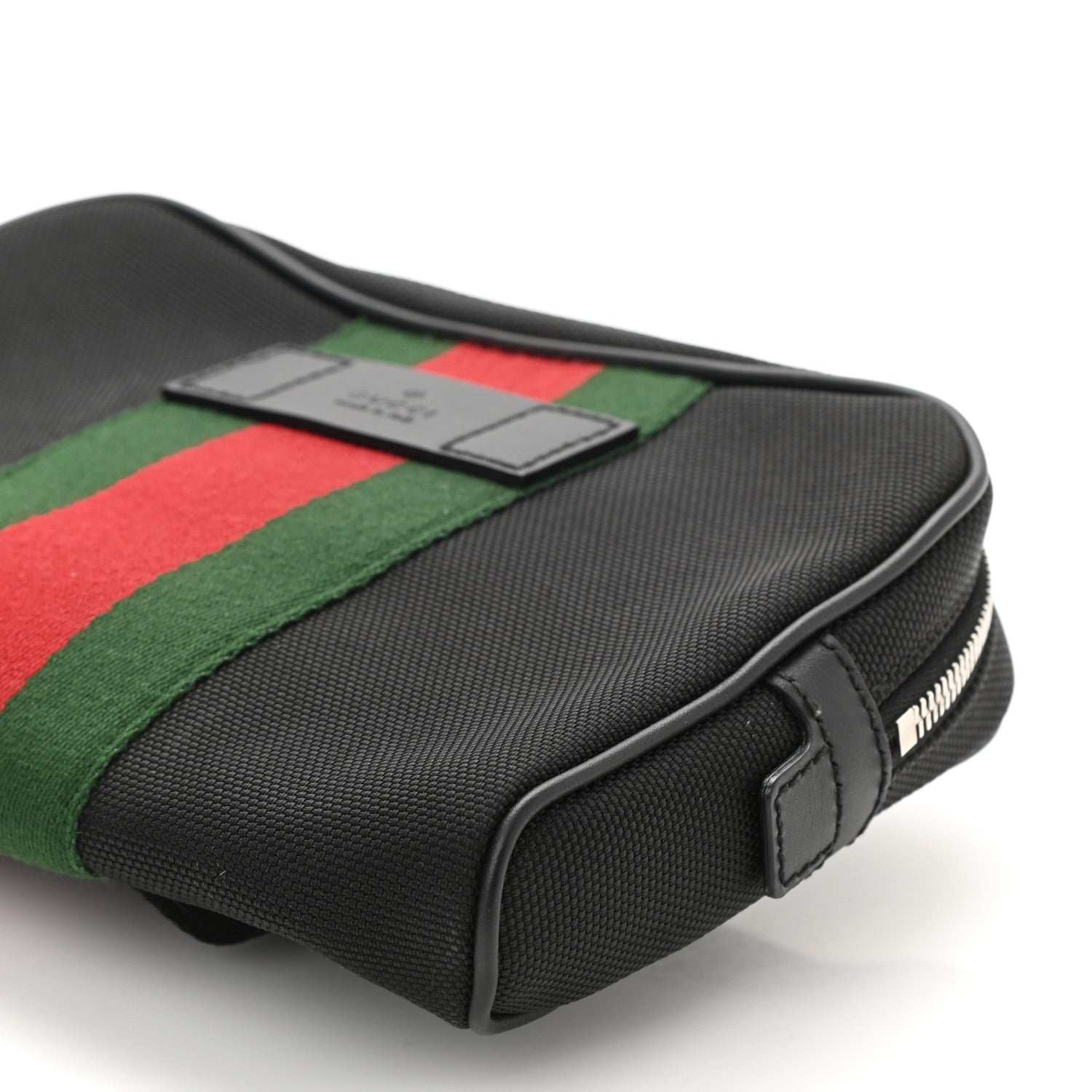 Gucci Canvas Web Slim Belt Bag Black 10 of 10