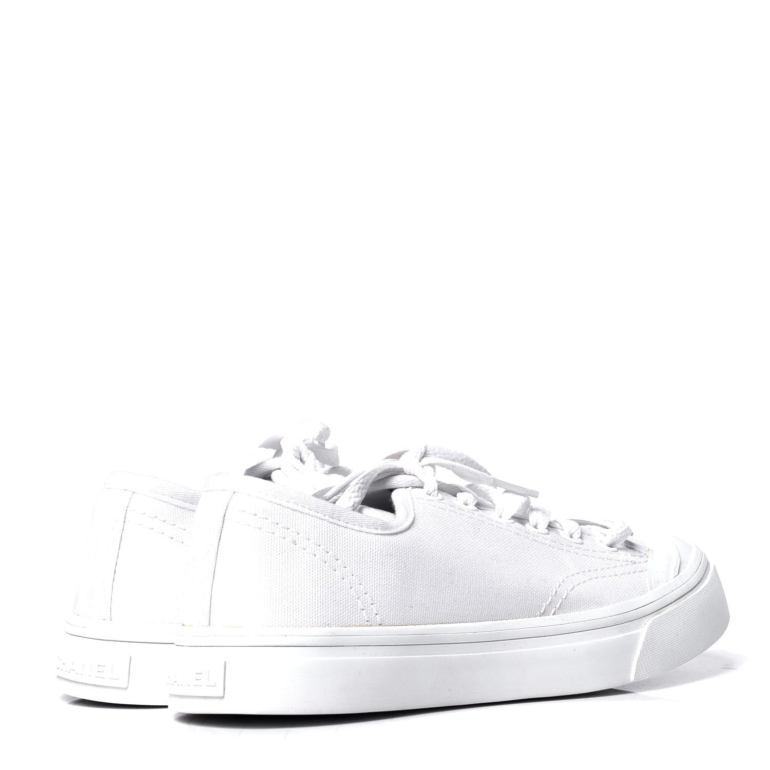 Chanel Mixed Fibers Low Top Sneakers 36.5 White 3 of 6
