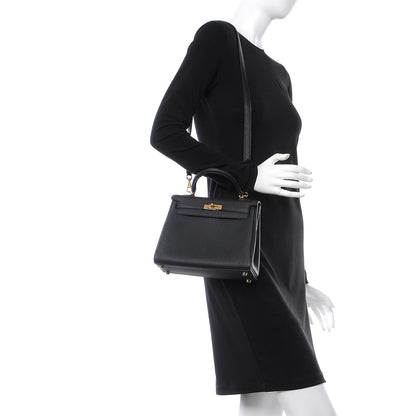 Hermes Togo Kelly Retourne 25 Black 2 of 36