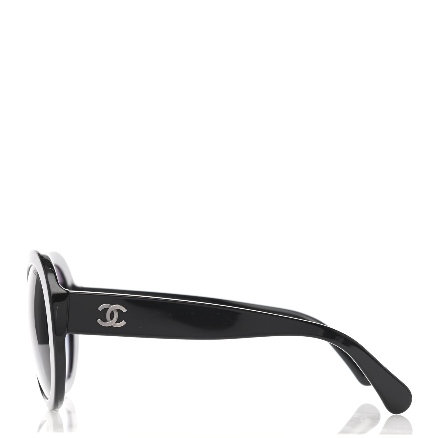 Chanel Oval CC Sunglasses 5372 Black 3 of 4