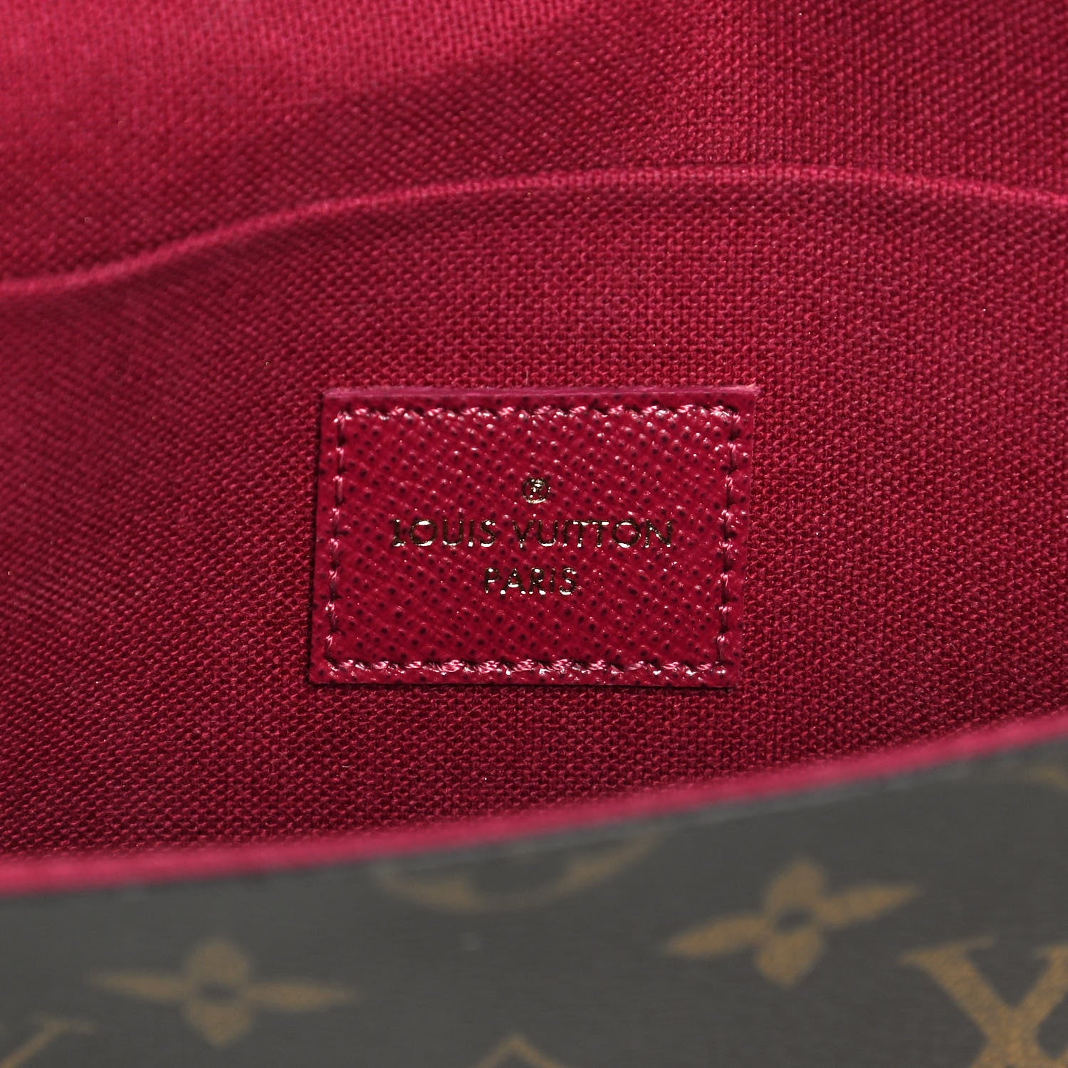 Louis Vuitton Monogram Pochette Felicie Chain Wallet Fuchsia 6 of 14