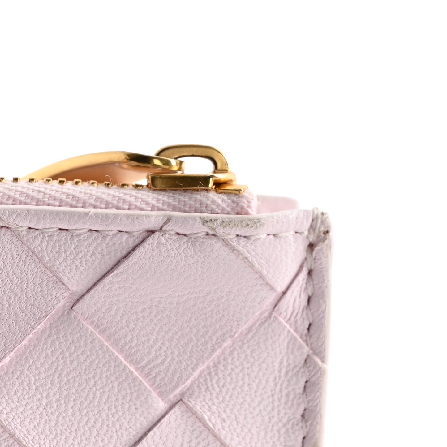 Nappa Intrecciato Bifold Zip Wallet Bliss Washed