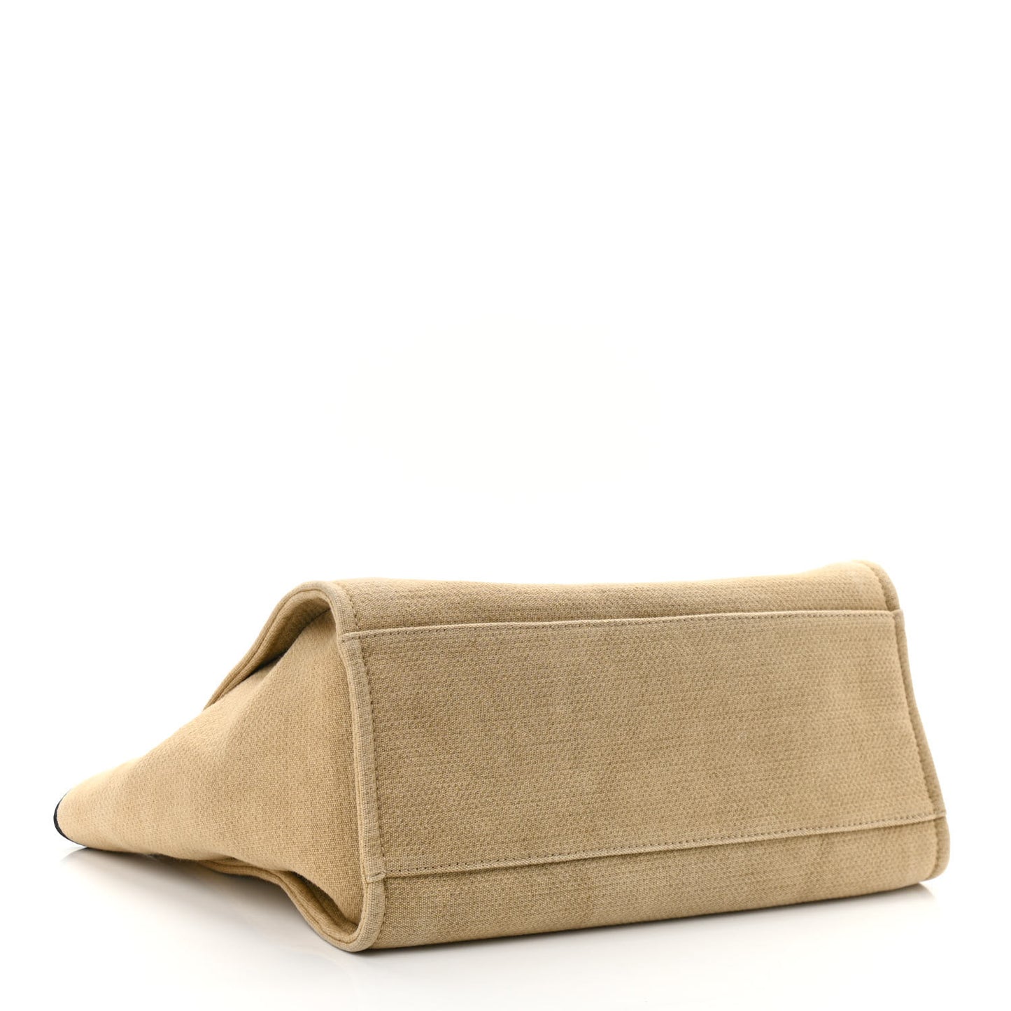 Canvas Medium Deauville Tote Beige Black