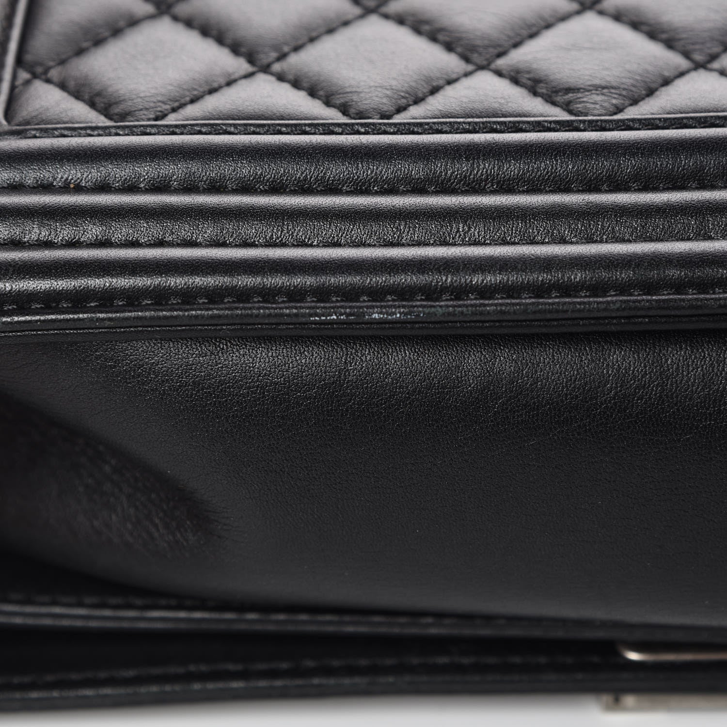 Chanel Metallic Calfskin Quilted Medium Boy Flap Black 15 of 15