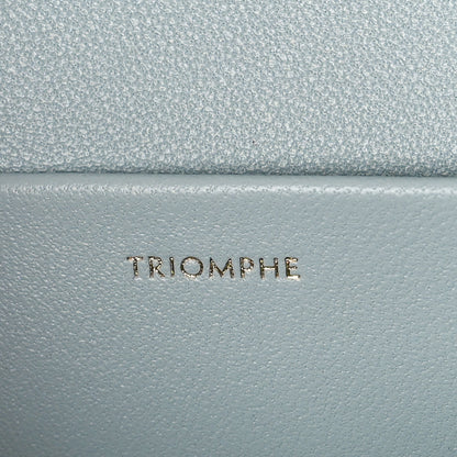 Celine Shiny Calfskin Triomphe Shoulder Bag Soft Blue 6 of 10