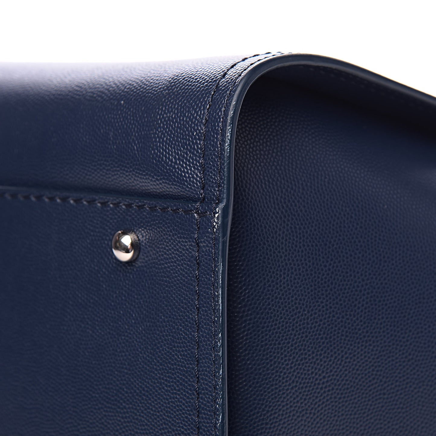 Caviar Large Studded Deauville Tote Navy