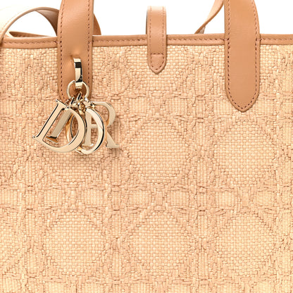 Christian Dior Raffia Macrocannage Medium Toujours Vertical Tote Natural 8 of 11