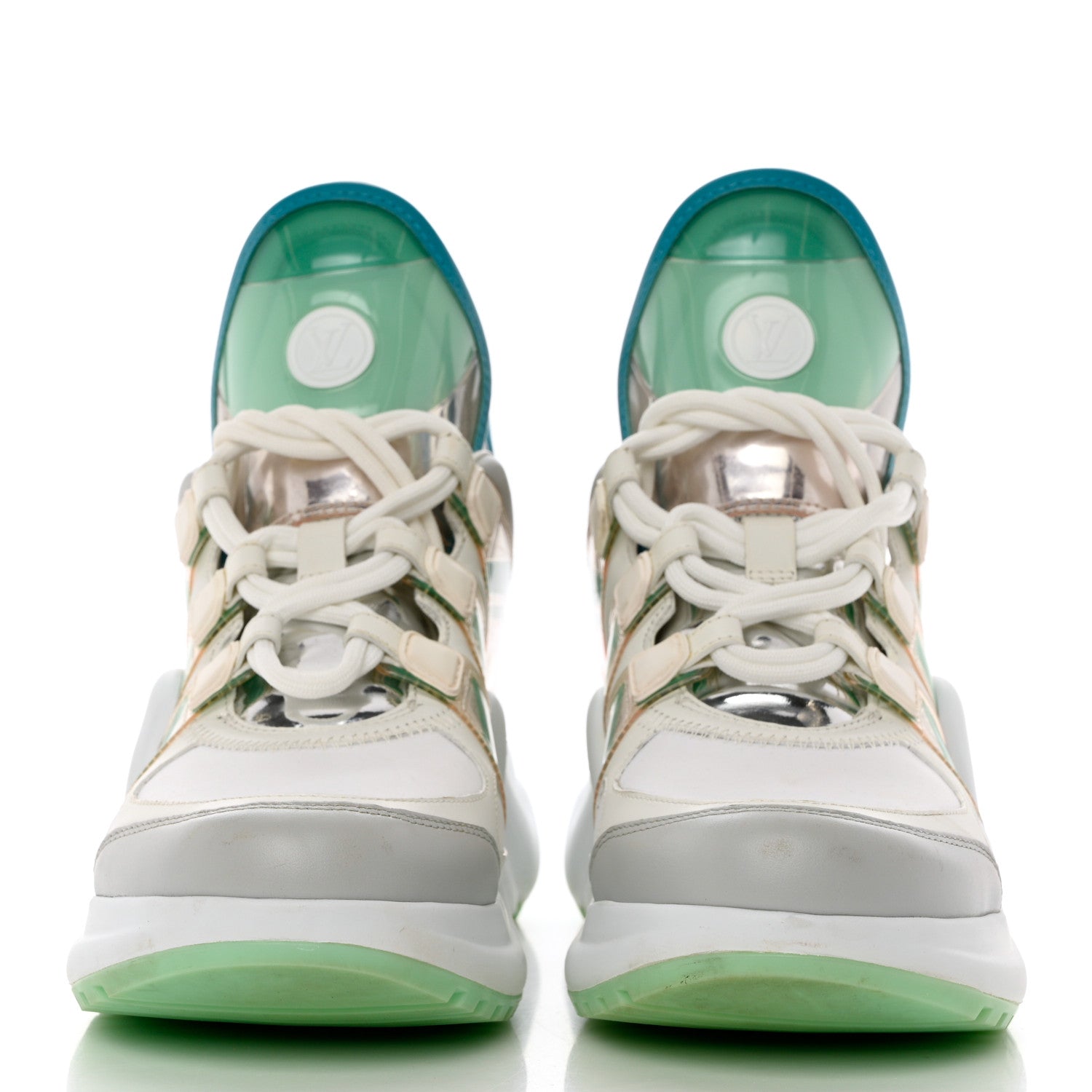 Louis Vuitton Calfskin Nylon LV Pop Archlight Sneaker 38.5 Metallic Rose Clair Pink 2 of 13