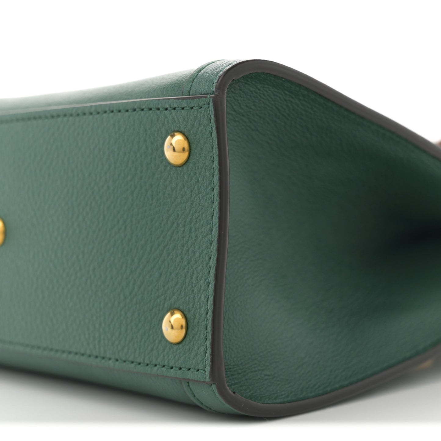 Wonka Grain Calfskin Mini Diana Tote Bag Green Yellow Fluo