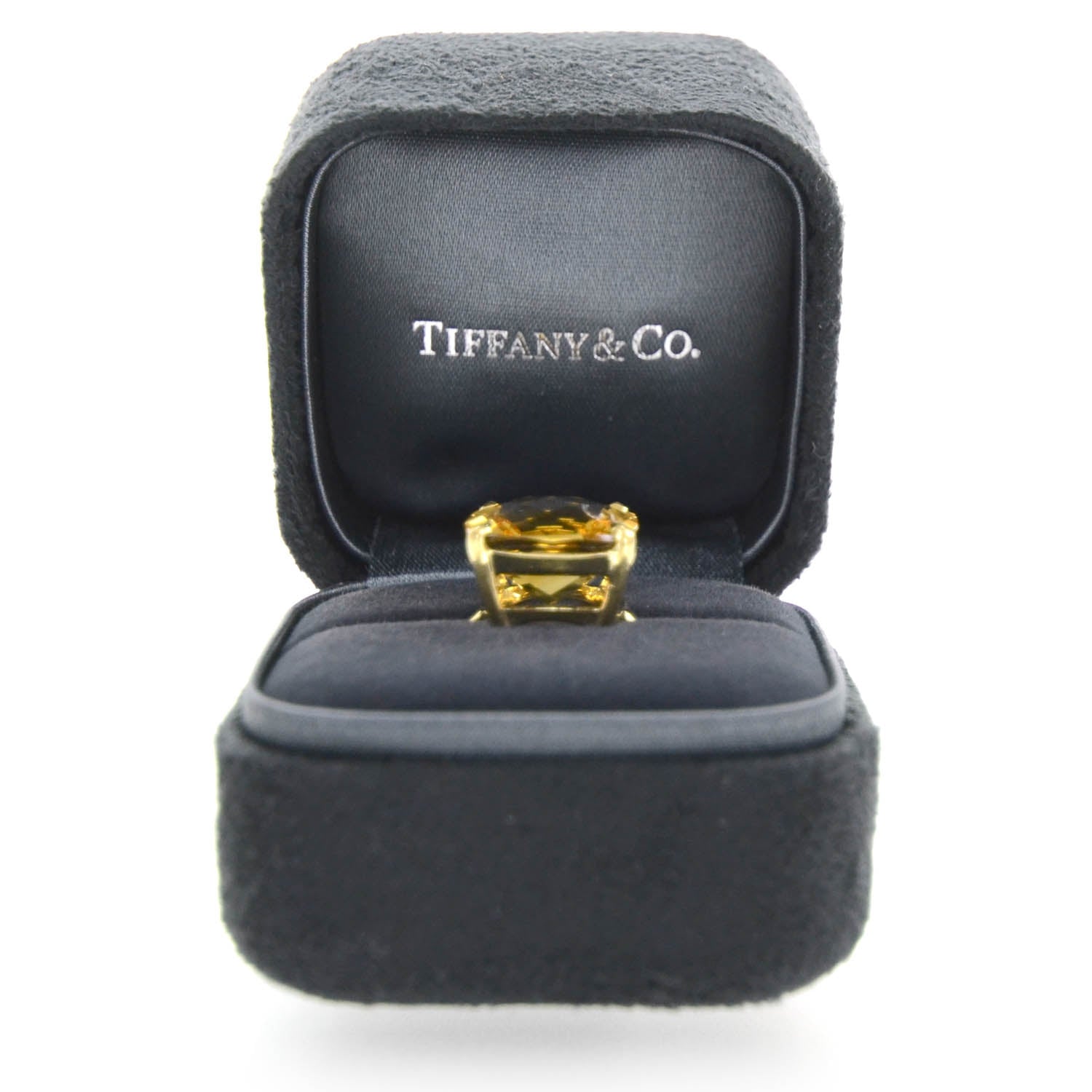 Tiffany 18k Gold Citrine Sparklers Cocktail Ring 6 1 of 6