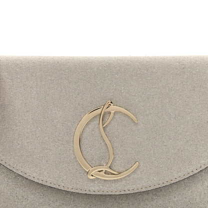Christian Louboutin Glitter Calfskin Loubi54 Crossbody Clutch Silver 7 of 9