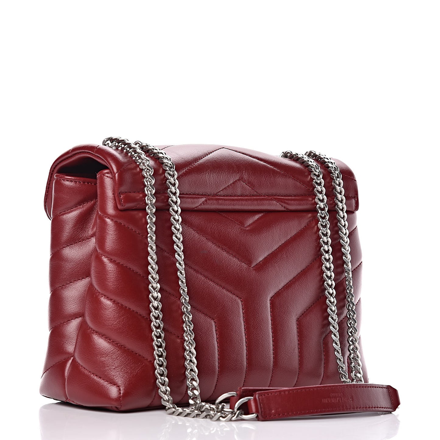 Calfskin Y Quilted Monogram Small Loulou Chain Satchel Palissandre