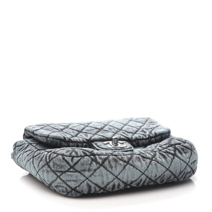 Chanel Washed Denim Quilted Small Denimpression Flap Blue Black 4 of 11
