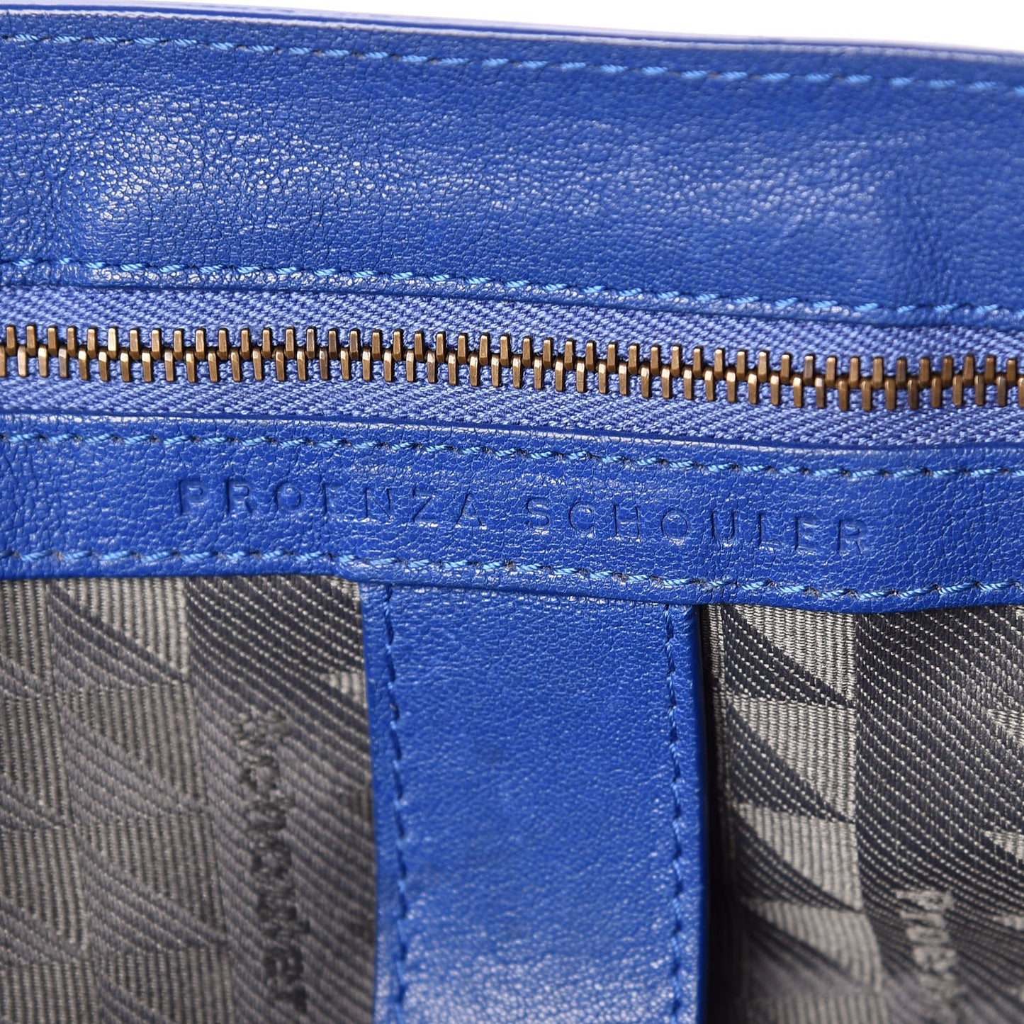 Lambskin PS1 Large Satchel Cobalt