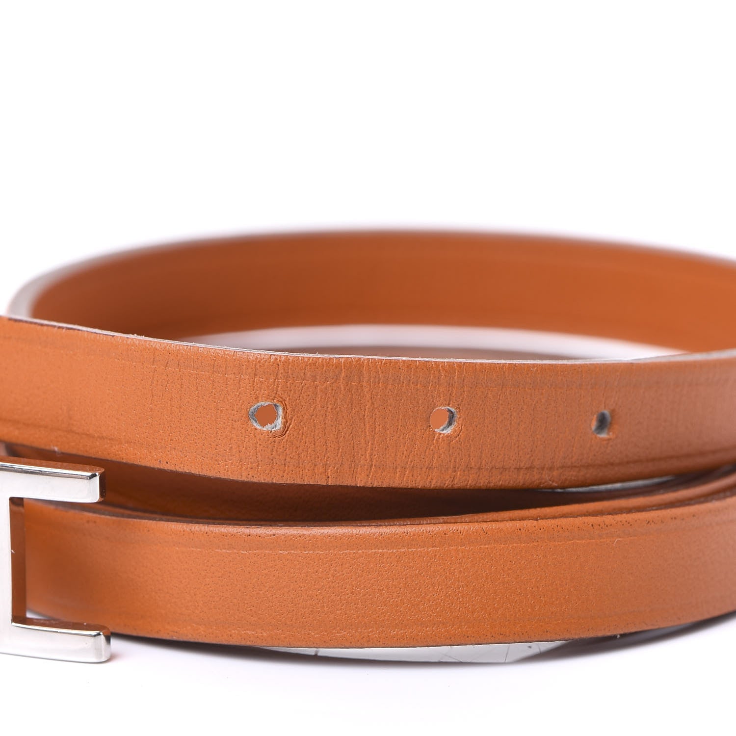Hermes Chamonix Hapi 3MM Triple Tour Wrap Bracelet M Orange 3 of 5