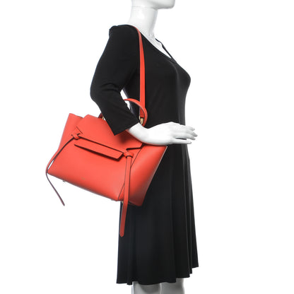 Celine Grained Calfskin Mini Belt Bag Vermillion 2 of 11