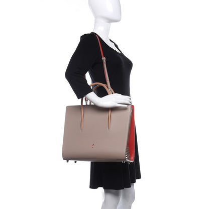 Christian Louboutin Calfskin Patent Studded Large Paloma Cashmere 2 of 8