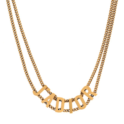 Christian Dior Metal J'Adior Choker Necklace Aged Gold 4 of 6
