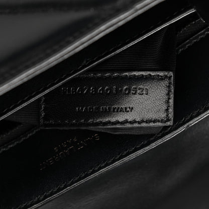Saint Laurent Calfskin Y Quilted Monogram Toy Loulou Crossbody Bag Black 7 of 14