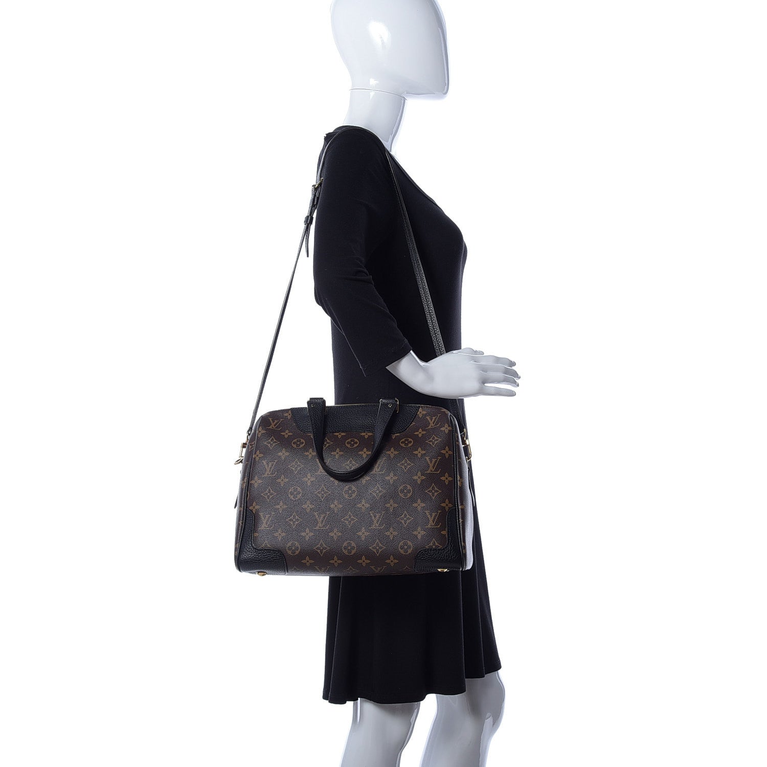 Louis Vuitton Monogram Retiro NM Black 2 of 10