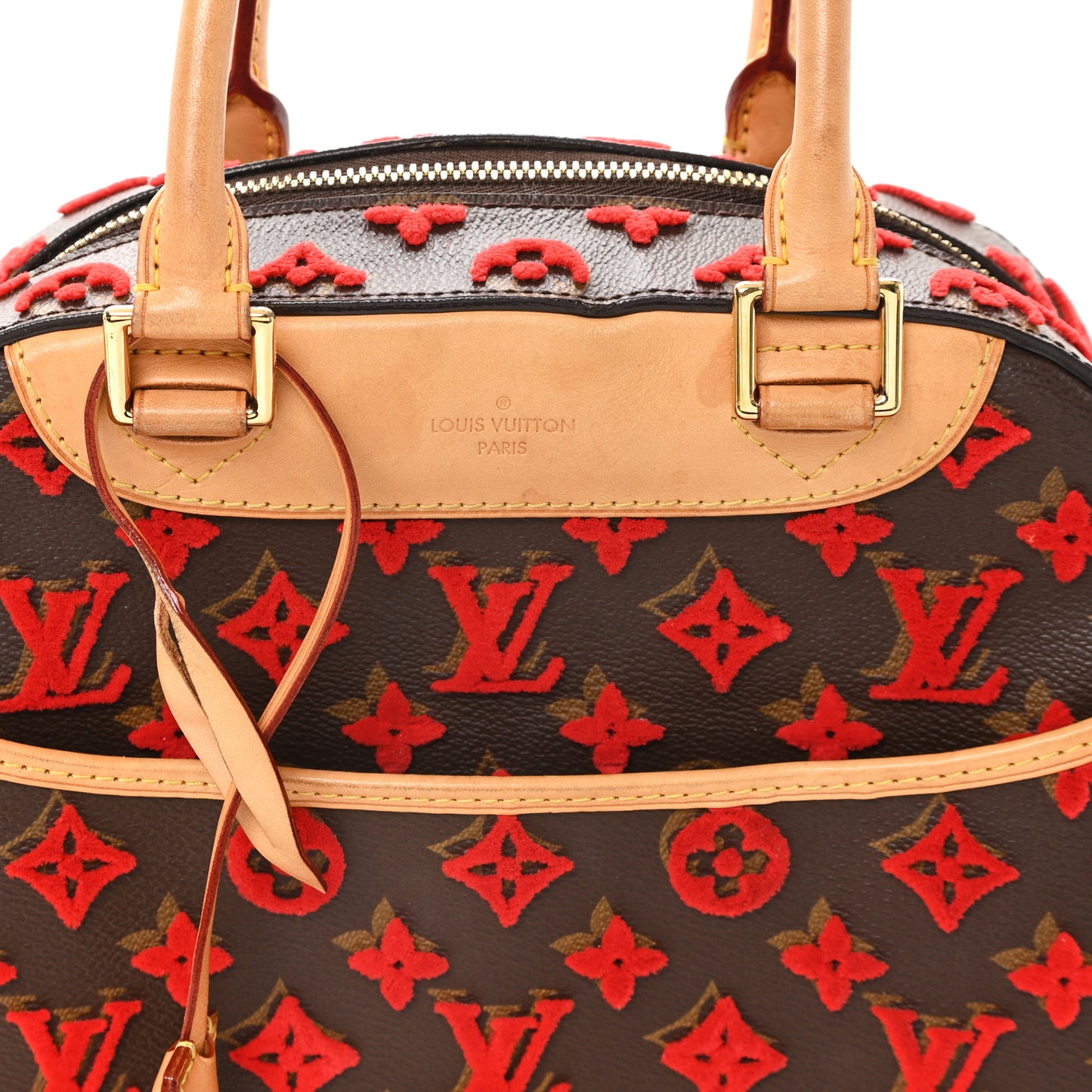 Monogram Tuffetage Deauville Cube Red