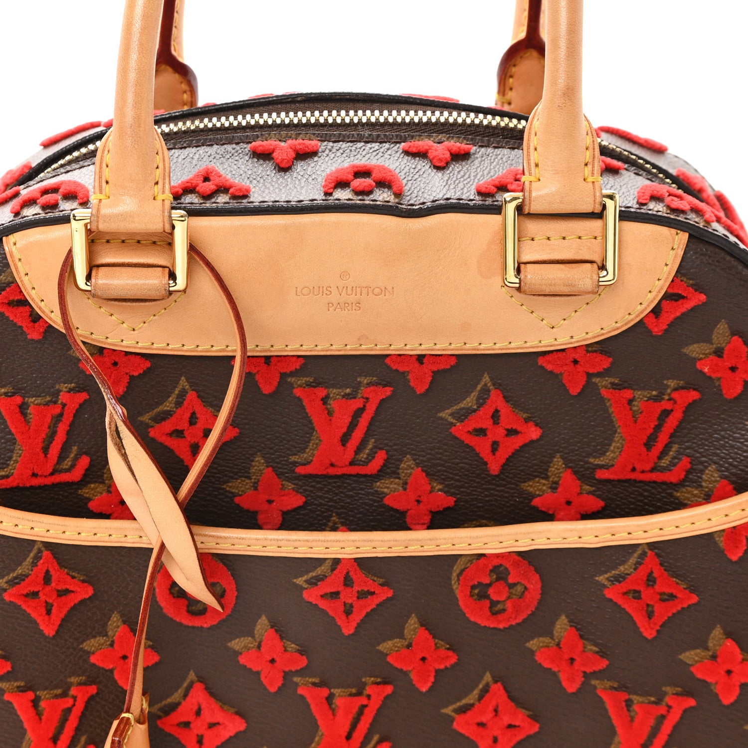 Louis Vuitton Monogram Tuffetage Deauville Cube Red 8 of 10