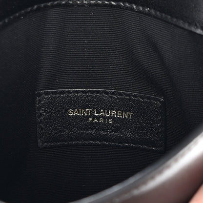 Saint Laurent Smooth Shiny Calfskin Monogram Uptown Baby Pouch Black 6 of 8