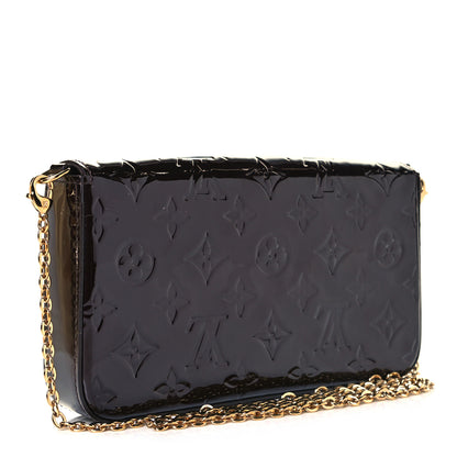Louis Vuitton Vernis Pochette Felicie Chain Wallet Amarante 4 of 10