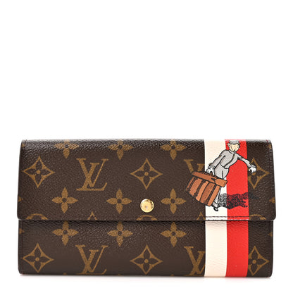 Louis Vuitton Monogram Groom Sarah Wallet Red 1 of 9