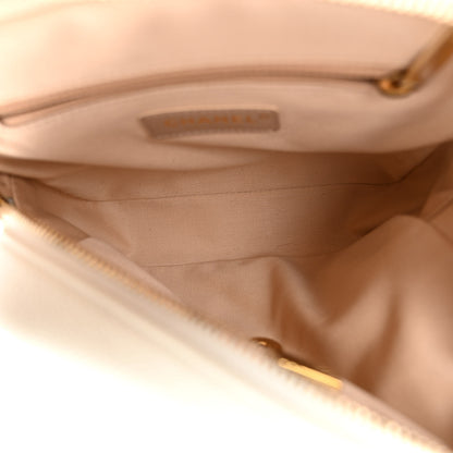 Chanel Shiny Caviar Quilted Chain Melody Backpack White 5 of 10
