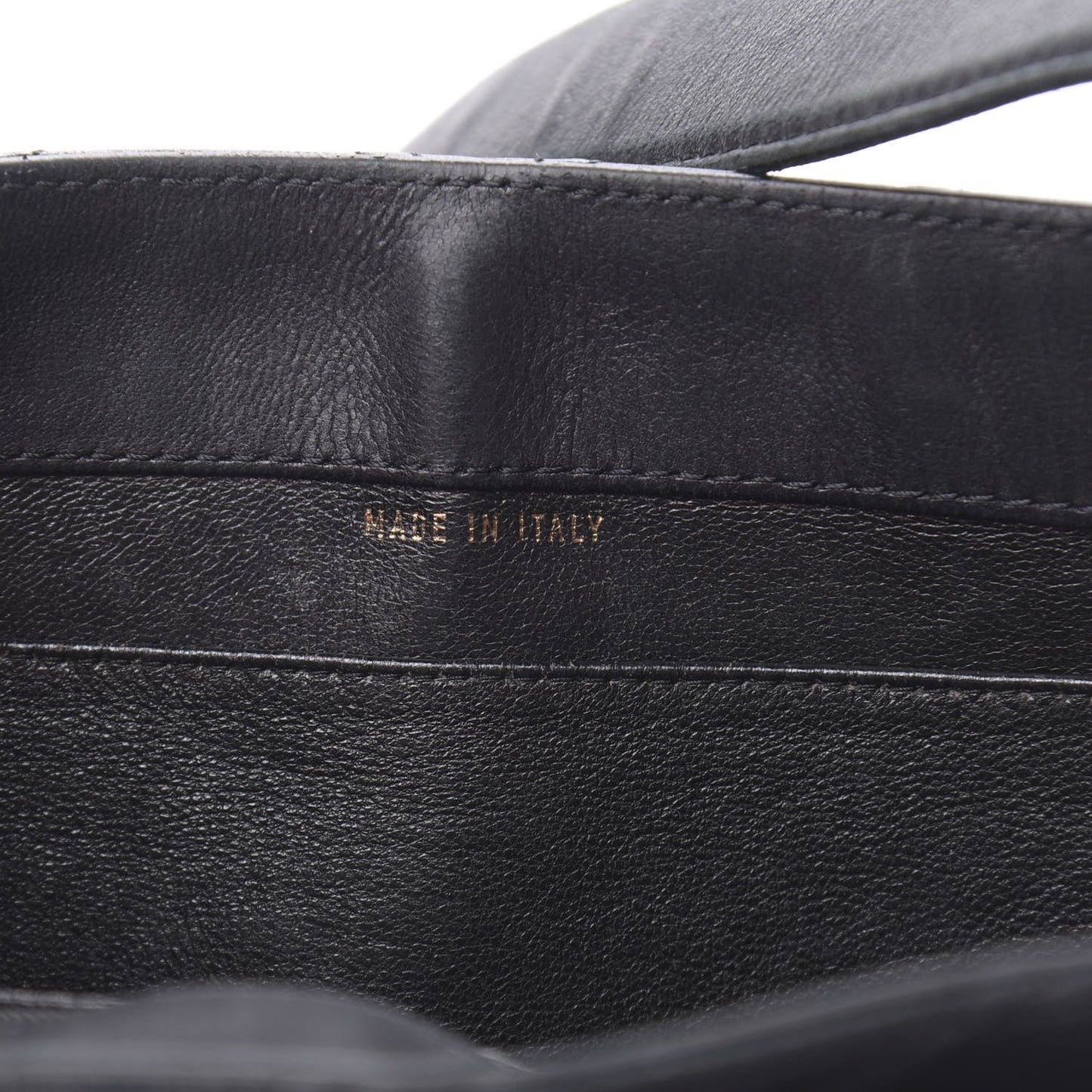 Lambskin Diamond Stitched Shoulder Bag Black