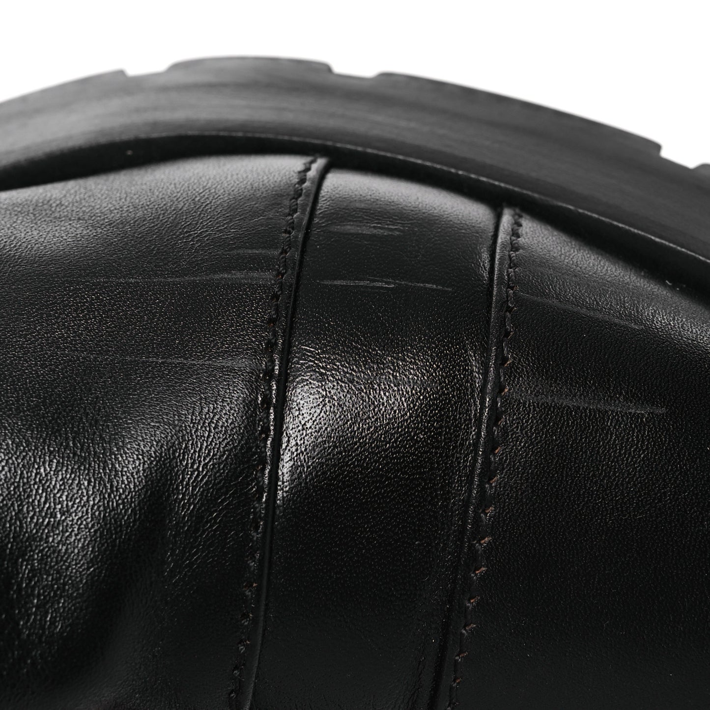 Calfskin Knit CC Short Boots 40 Black