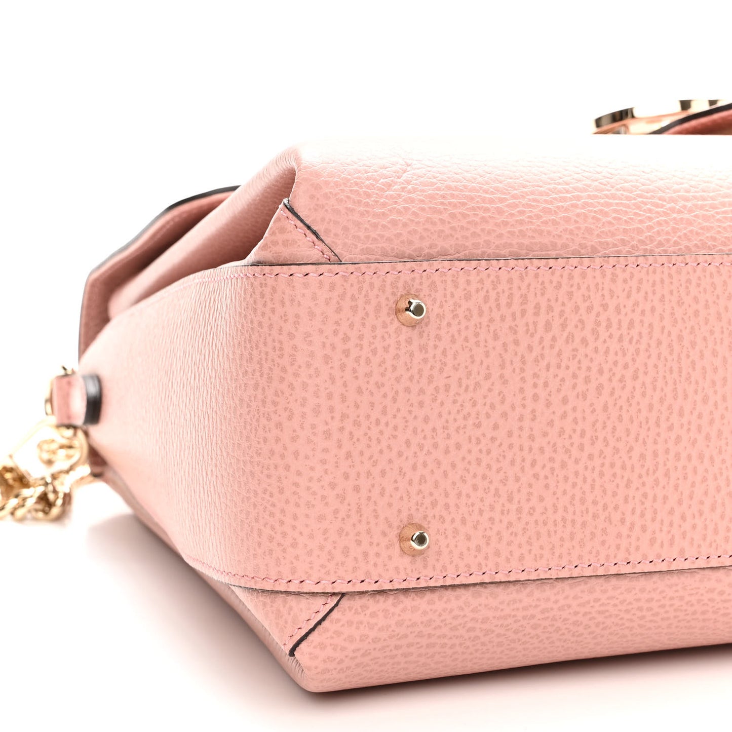 Dollar Calfskin Medium Interlocking G Top Handle Shoulder Bag Soft Pink