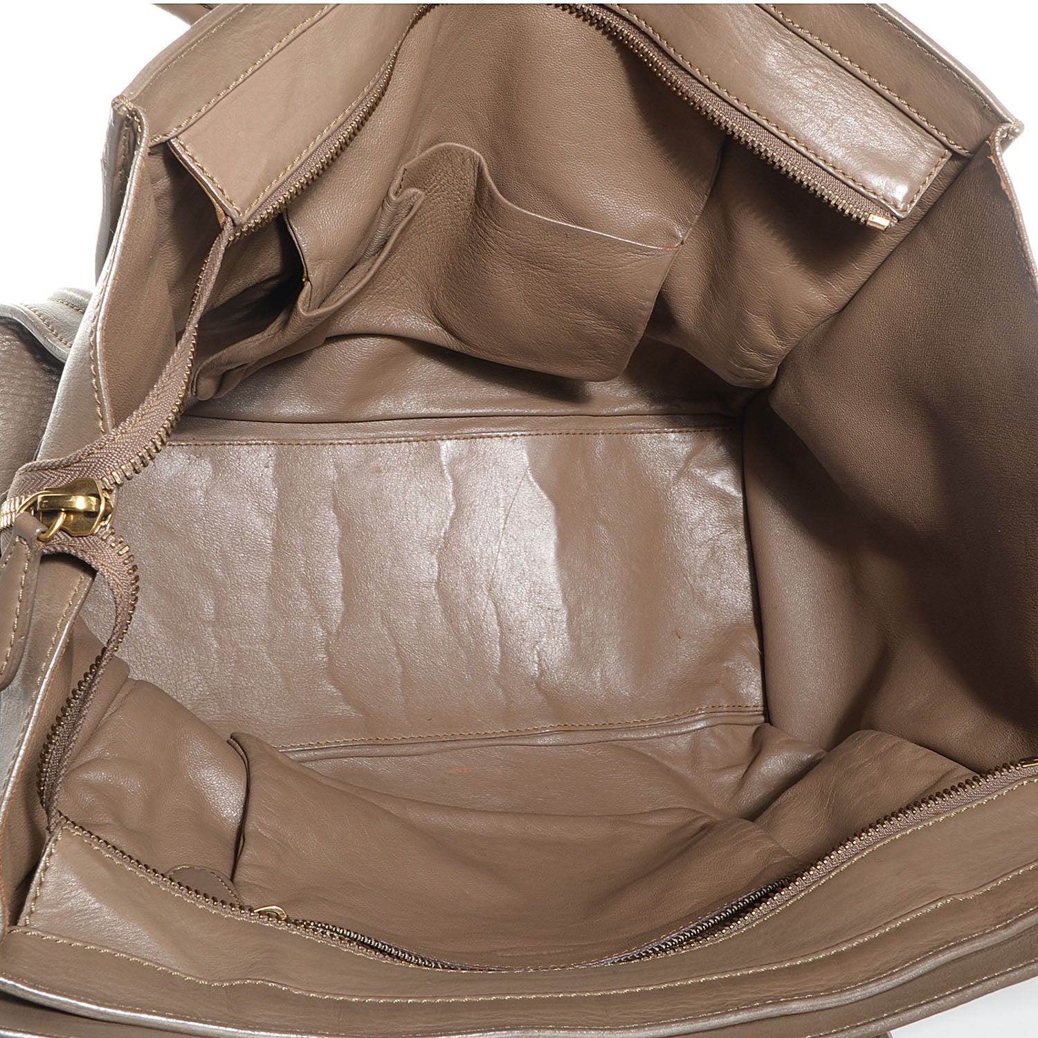 Celine Smooth Calfskin Shoulder Luggage Camel 5 of 10