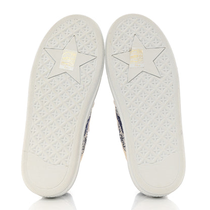 Christian Dior Dioriviera Toile De Jouy Womens Solar Slip On Sneakers 37.5 Blue 5 of 10