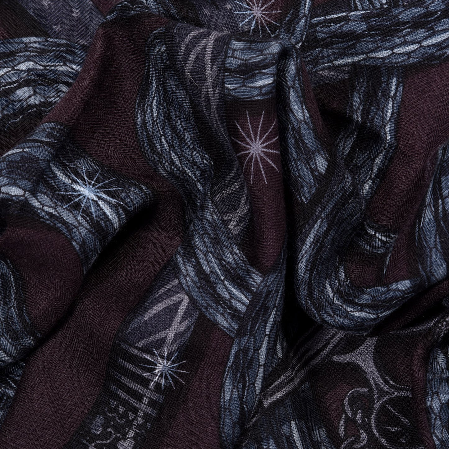 Cashmere Silk Caducee Rock Scarf 100