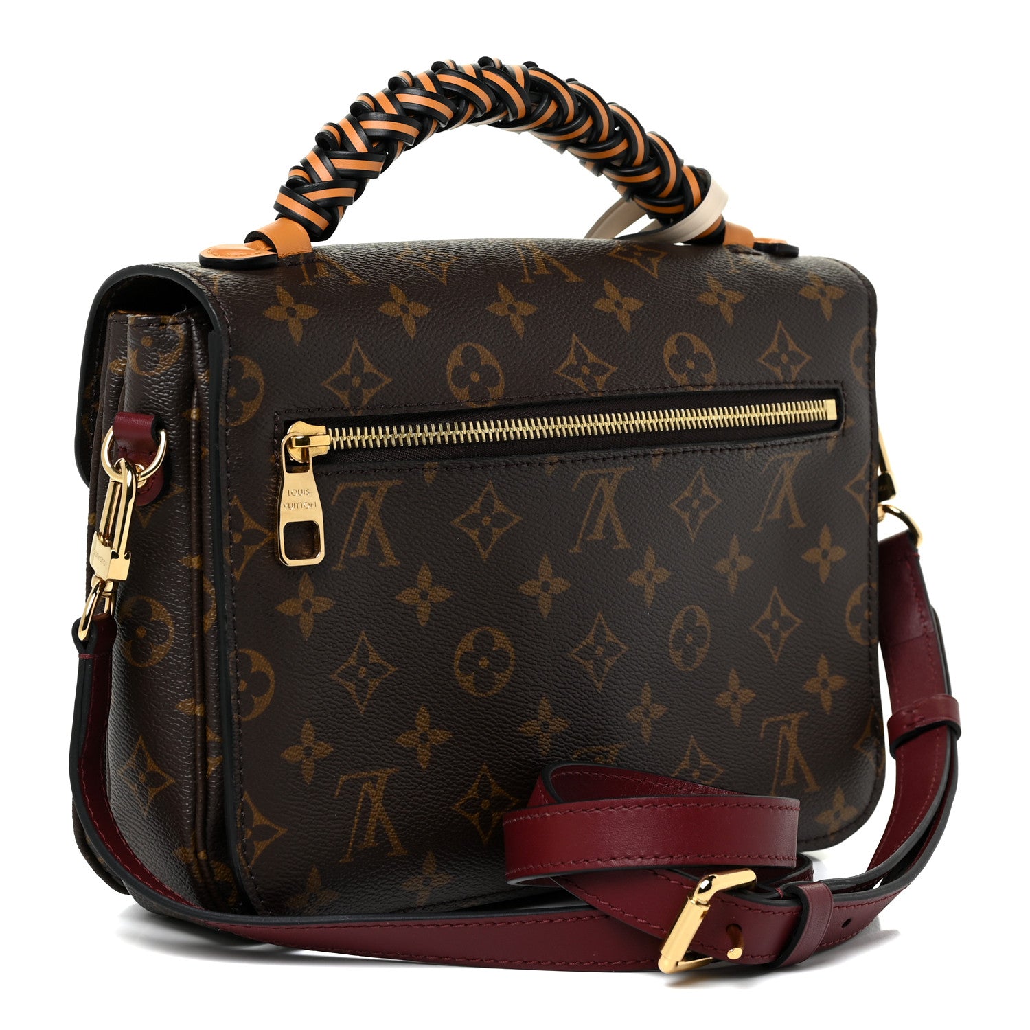 Louis Vuitton Monogram Braided Pochette Metis Safran 3 of 11