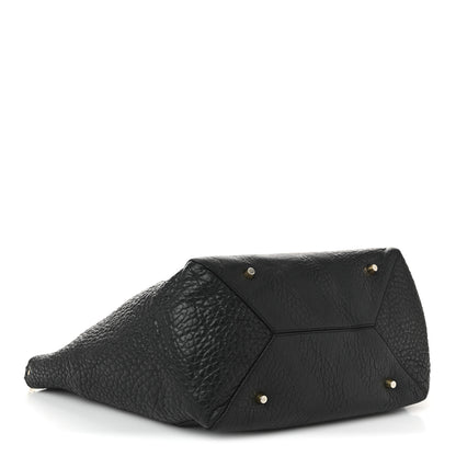 Burberry Signature Grain Calfskin Check Embossed Small Canterbury Black 5 of 15