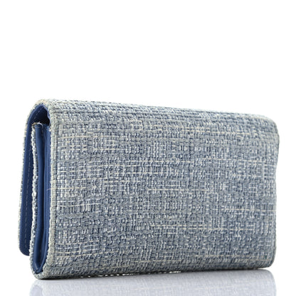 Chanel Canvas Deauville Flap Wallet Blue 3 of 9