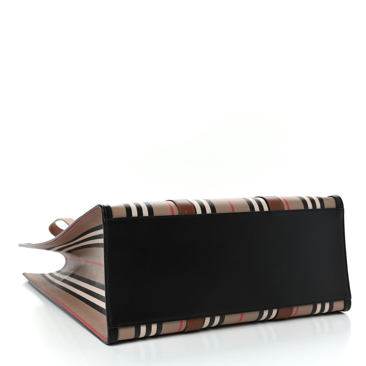 E-Canvas Stripe Book Tote Archive Beige