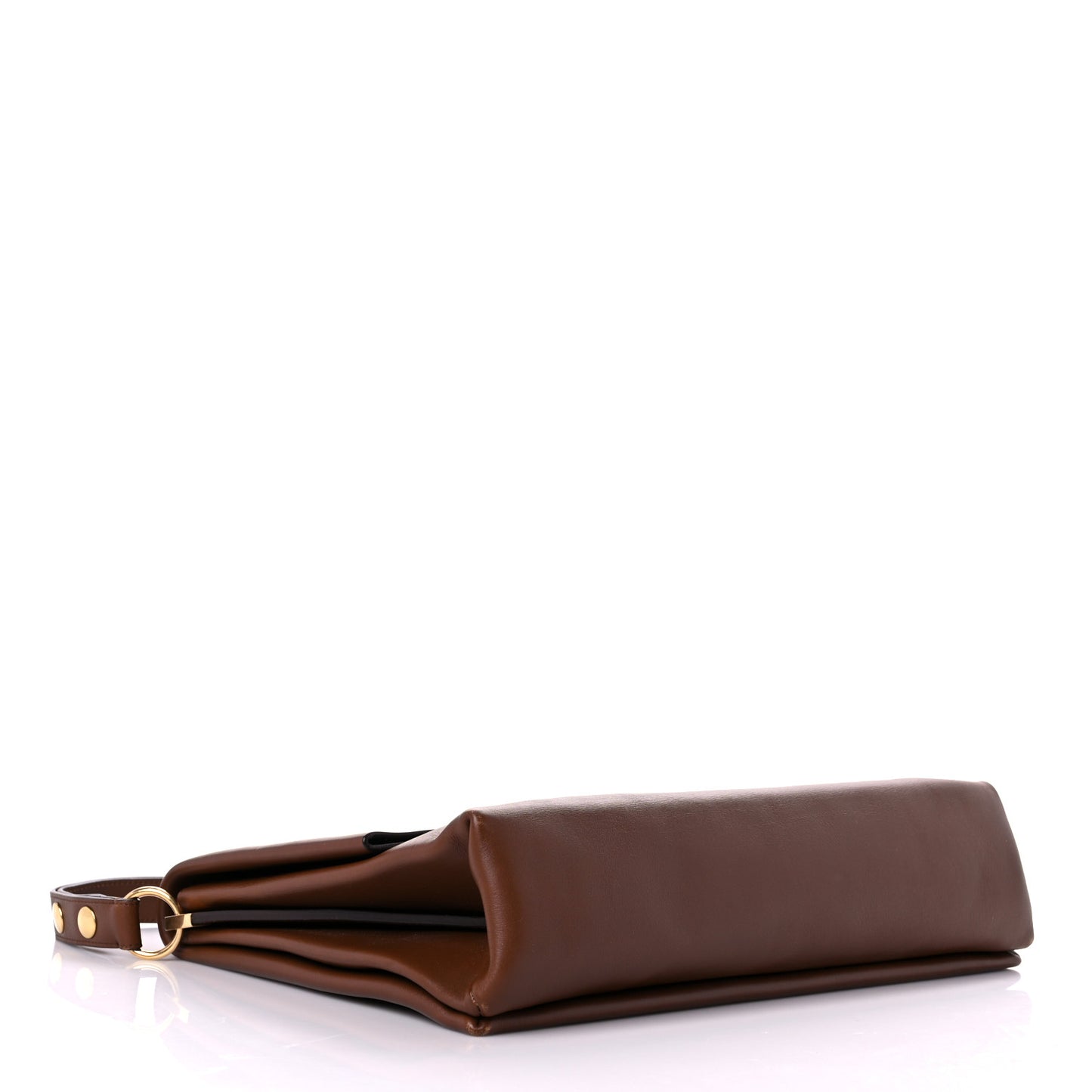 Smooth Calfskin Blade Flap Brown