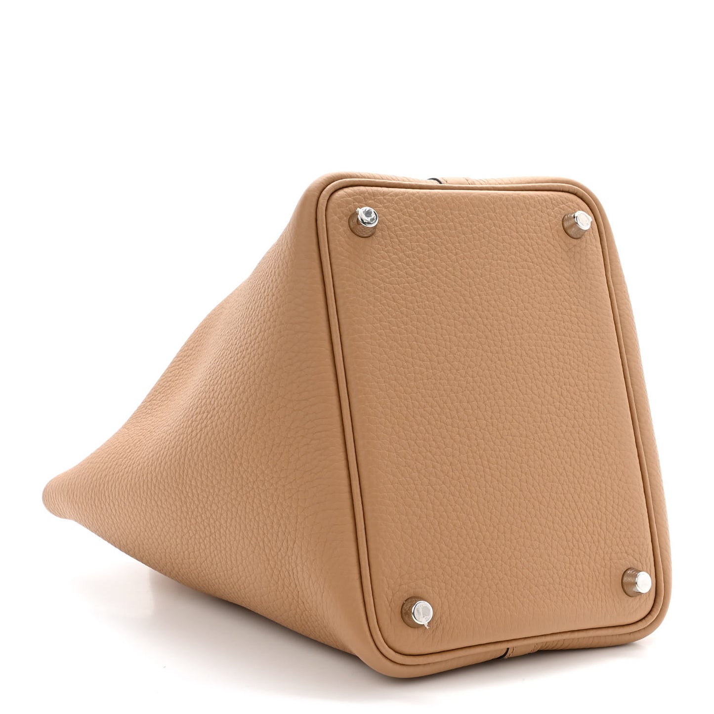 Taurillon Clemence Matte Alligator Picotin Lock Touch 18 PM Chai
