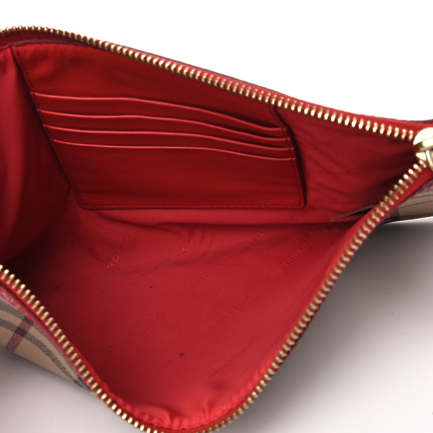 Haymarket Check Small Peyton Crossbody Clutch Bag Red