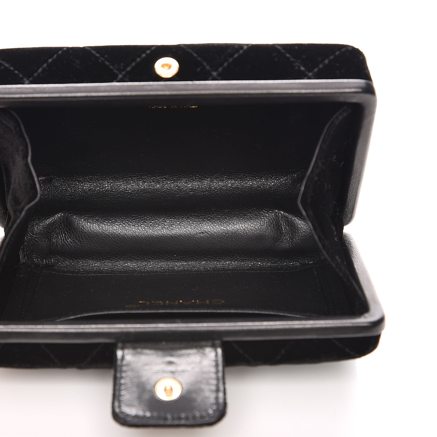 Chanel Quilted Velvet Clutch Black 6 of 9