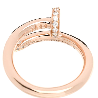 Cartier 18K Pink Gold Diamond Juste Un Clou Ring 50 5.25 5 of 5