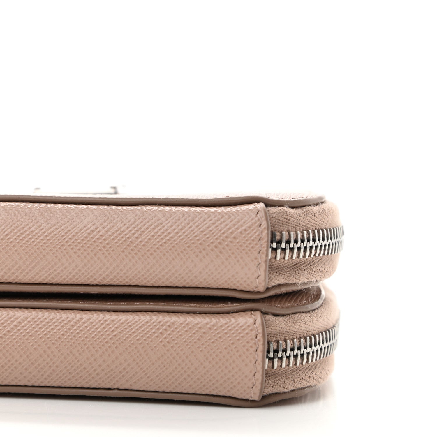 Prada Saffiano Mini Triangle Crossbody Pouch Cipria 10 of 12