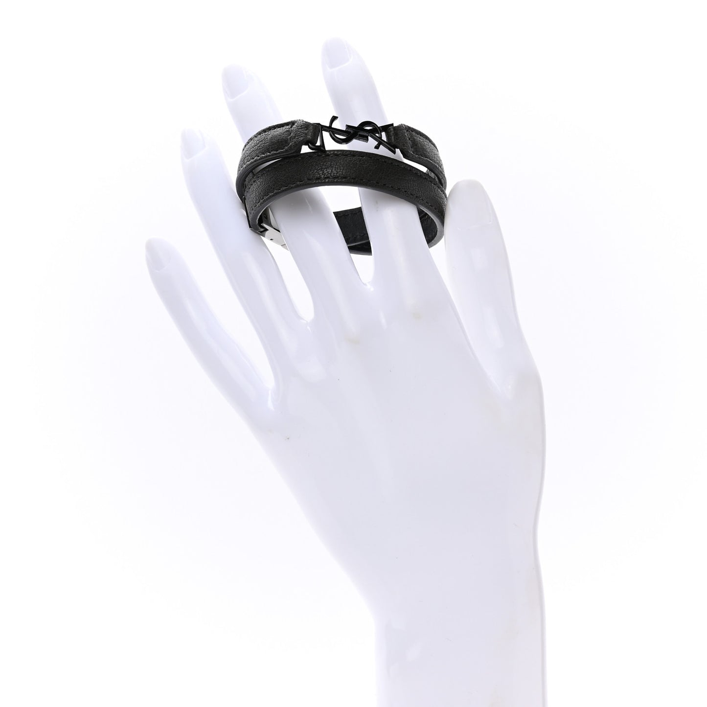 Calfskin Adjustable Double Wrap Bracelet Brown