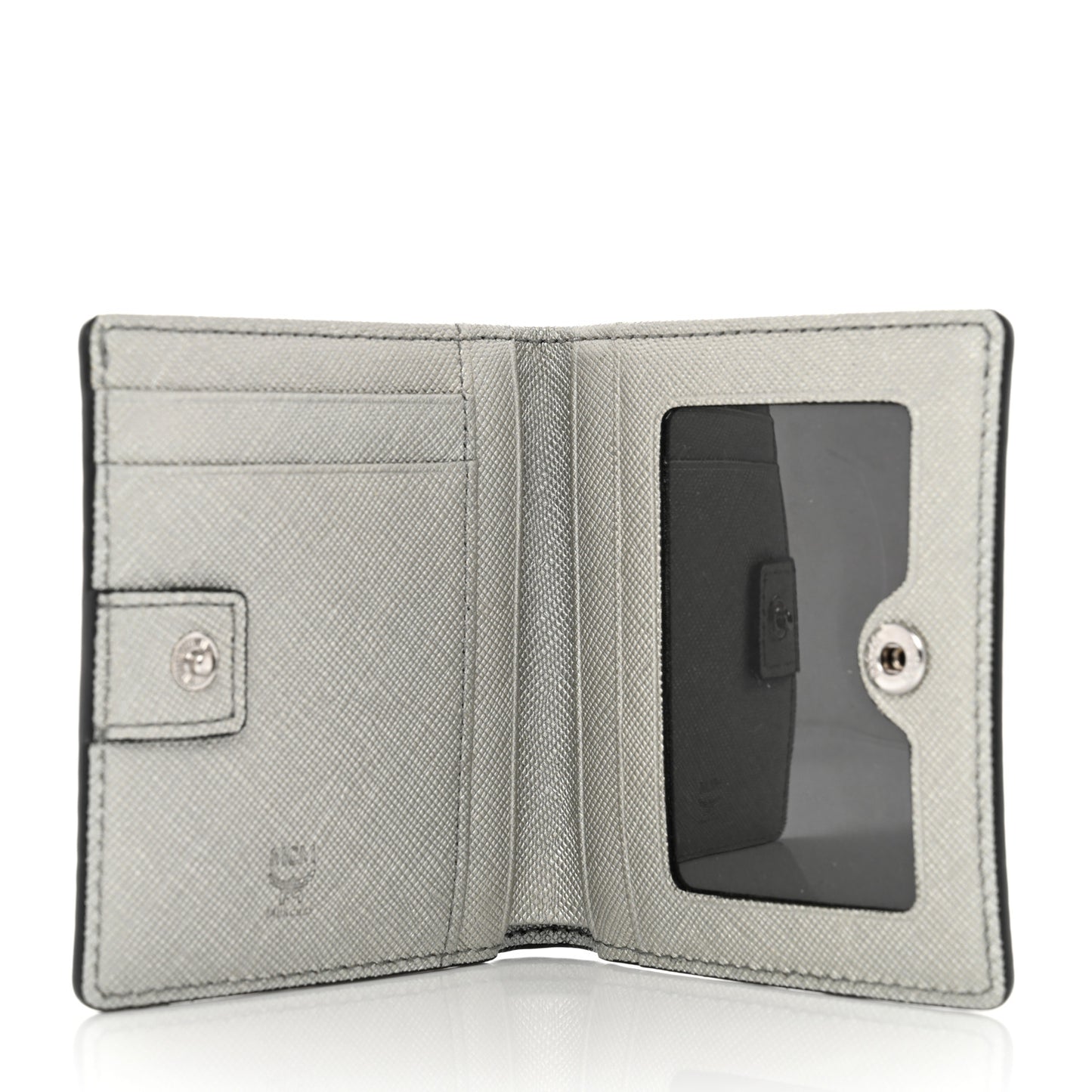 Metallic Visetos Rabbit Bi-Fold Wallet Silver